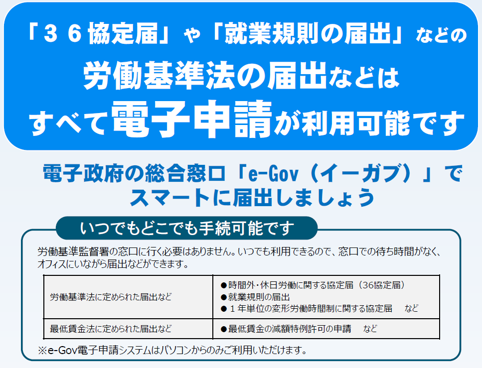 就業規則 36協定の本社一括届出 電子申請の届出事業場一覧ツール変更 社会保険労務士事務所 ファインネクサス